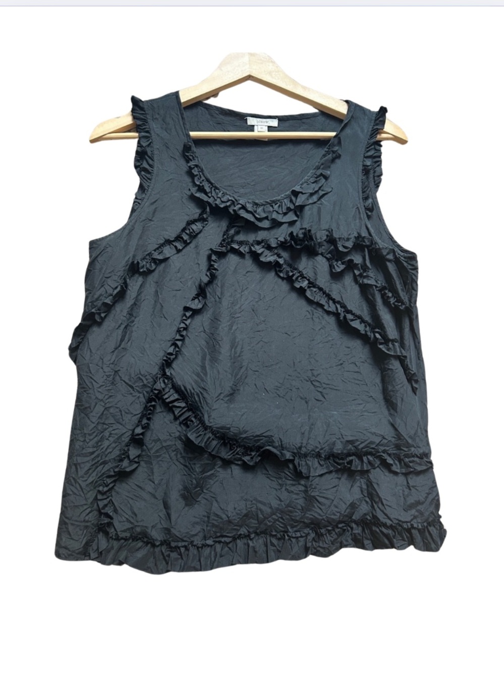Silk Sleeveless Top , Black size 10
